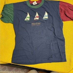 Men's Sailboat Tee - Navy, Green, Red